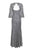 Decode 1.8 - 184672 Lace Embroidered Bell Sleeve Trumpet Dress In Gray
