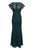 Decode 1.8 - 184676 Floral Lace Cap Sleeve Bateau Trumpet Dress In Green and Black
