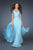 La Femme - 18471 Embellished Sweetheart A-line Gown In Blue