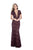 Decode 1.8 - 184724 Lace Embroidered Jewel Neck Trumpet Dress In Red
