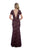 Decode 1.8 - 184724 Lace Embroidered Jewel Neck Trumpet Dress In Red