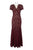 Decode 1.8 - 184724 Lace Embroidered Jewel Neck Trumpet Dress In Red