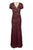 Decode 1.8 - 184724 Lace Embroidered Jewel Neck Trumpet Dress In Red