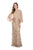 Decode - 184730 Cape Overlay Soutache Long Dress In Neutral