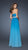 La Femme - 18486 Gathered Sweetheart A-line Dress in Blue and Green