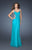 La Femme - 18487 Precious Stone Studded A-Line  Sweetheart Gown In Blue and Green
