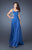 La Femme - 18487 Precious Stone Studded A-Line  Sweetheart Gown In Blue