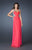 La Femme - 18487 Precious Stone Studded A-Line  Sweetheart Gown In Red