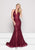 Colors Dress Halter Floral Backless Mermaid Gown 1848 In Red