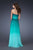 La Femme - 18497 Strapless Ombre Chiffon Evening Gown In Green