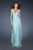 La Femme - 18499 Gorgeously Ornate Halter Empire Evening Gown In Green