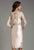 Feriani Couture - 18503 Classy Lacey Top Cocktail Dress In Neutral