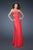 La Femme - 18509 Crystal Ornate Cutout Gown In Red