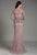 Feriani Couture - 18512 Peplum Lace Evening Gown In Purple and Brown