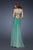 La Femme - 18529 Beaded Halter A-line Dress In Green