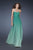 La Femme - 18529 Beaded Halter A-line Dress In Green