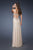 La Femme - 18542 Bedazzled Sweetheart Chiffon Gown In Neutral