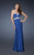La Femme - 18542 Bedazzled Sweetheart Chiffon Gown In Blue