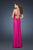 La Femme - 18543 Crystal Trimmed Strapless Sweetheart Empire Gown in Pink