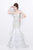 Primavera Couture - Scrumptious Strapless Sweetheart Tiered Mermaid Gown 1854 in White