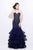 Primavera Couture - Scrumptious Strapless Sweetheart Tiered Mermaid Gown 1854 in Blue