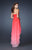 La Femme - 18557 Pleated Strapless Layered High Low Dress In Red