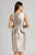 Feriani Couture - 18559 Pearls and Peplum Cocktail Dress In Silver