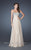 La Femme - 18561 Crystal Adorned Strapless Sweetheart Evening Gown In Neutral
