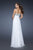 La Femme - 18561 Crystal Adorned Strapless Sweetheart Evening Gown In White