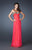 La Femme - 18566 Spectacular Strapless Sweetheart Evening Gown In Red