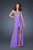 Gigi - 18567 Embellished Ruched Sweetheart Dress In Purple