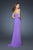 Gigi - 18567 Embellished Ruched Sweetheart Dress In Purple