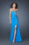 Gigi - 18567 Embellished Ruched Sweetheart Dress In Turquoise