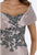 Feriani Couture - 18578SH Lace Ornate Sweetheart Off-Shoulder Dress In Silver