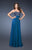 La Femme - 18581 Embellished Sweetheart A-line Dress In Blue