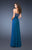 La Femme - 18581 Embellished Sweetheart A-line Dress In Blue