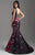 Madison James - Plunging Ladder Back Floral Mermaid Gown 18-601