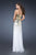 La Femme - 18603 Strapless Metallic Sequined Empire Gown In White