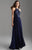 Madison James - 18-605 Sequin Ornate Embroidered Bodice A-Line Gown In Blue