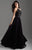 Madison James - 18-605 Sequin Ornate Embroidered Bodice A-Line Gown In Black