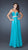La Femme - 18609 Crystal Clad Strapless Sweetheart Gown In Blue and Green