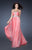 La Femme - 18609 Crystal Clad Strapless Sweetheart Gown In Orange