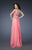 La Femme - 18609 Crystal Clad Strapless Sweetheart Gown In Orange