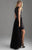 Madison James - 18-616 Cap Sleeve Sequin Ornate Overskirt Gown In Black