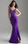 Madison James - 18-617 Beaded Sleeveless Mikado Trumpet Gown In Purple