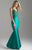 Madison James - 18-617 Beaded Sleeveless Mikado Trumpet Gown In Green