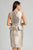 Feriani Couture - 18620 Embroidered Two-Piece Peplum Dress In Silver