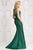 Feriani Couture - 18624 Beaded Illusion Bateau Sheath Dress  In Green