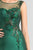 Feriani Couture - 18624 Beaded Illusion Bateau Sheath Dress  In Green