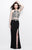 Primavera Couture - Two Piece Halter Long Dress with Slit 1863 in Black